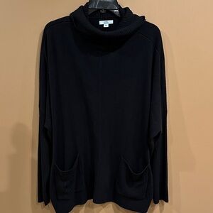 Croft & Barrow Black Cowl Neck Sweater